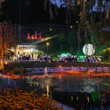 Tolle Abendstimmung beim Vollmunddinner am Dechantteich | © Graz Tourismus | Wolfgang Hummer 