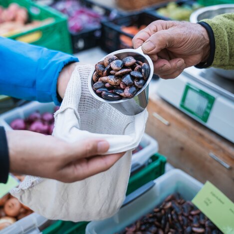 Frisch vom Bauernmarkt: steirische Käferbohnen. | © Region Graz | Grün um die Welt