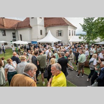 Die Gäste im Garten der STG bei der 15. Grünen Nacht.  | © STG | Jesse Streibl