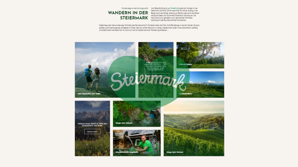 Teasergrid "Wandern in der Steiermark" | © Steiermark Tourismus