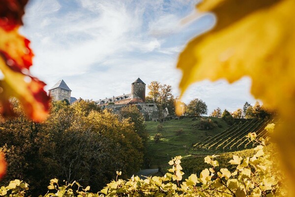 Blick auf die Burg Deutschlandsberg im Herbst | © Schilcherland Steiermark