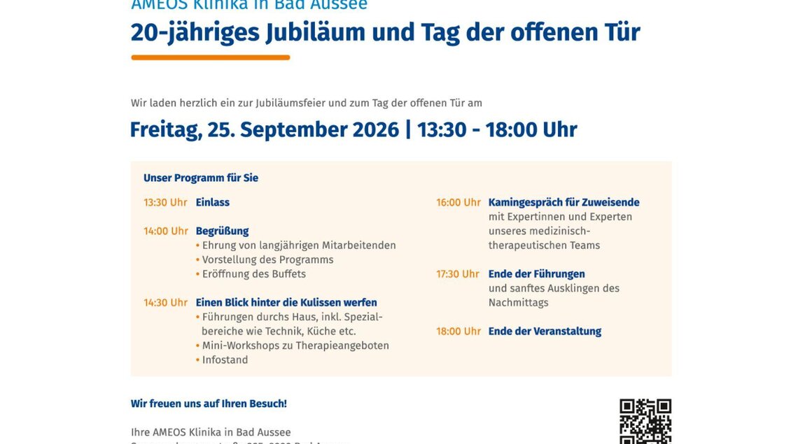Programm, Tag der offenen Tür, AMEOS, Bad Aussee | © AMEOS, Bad Aussee