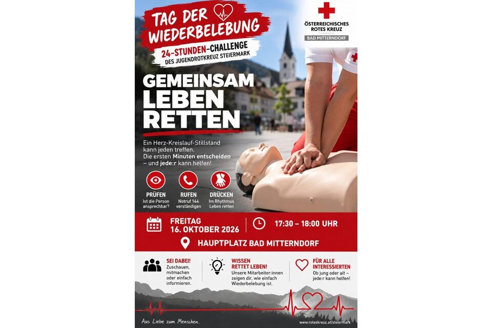 Poster, Tag der Wiederbelebung | © Jugendrotkreuz Steiermark