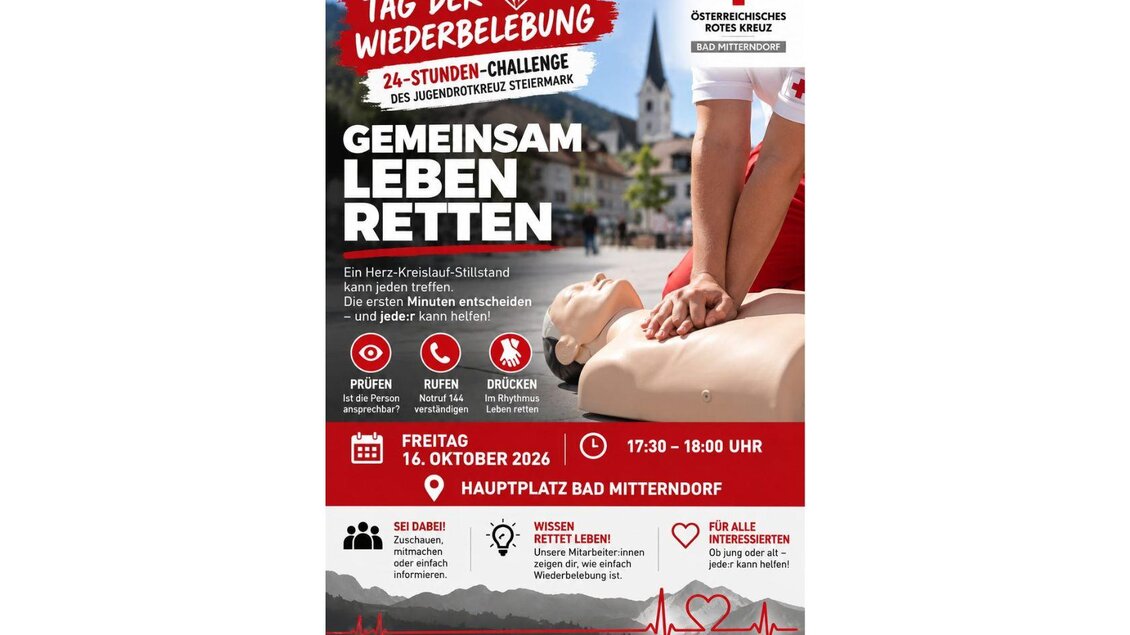 Poster, Tag der Wiederbelebung | © Jugendrotkreuz Steiermark