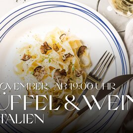 Ein Teller mit Pasta und feinem Trüffel präsentiert die hohe Kunst der Kulinarik. | © Tourismusverband Oststeiermark