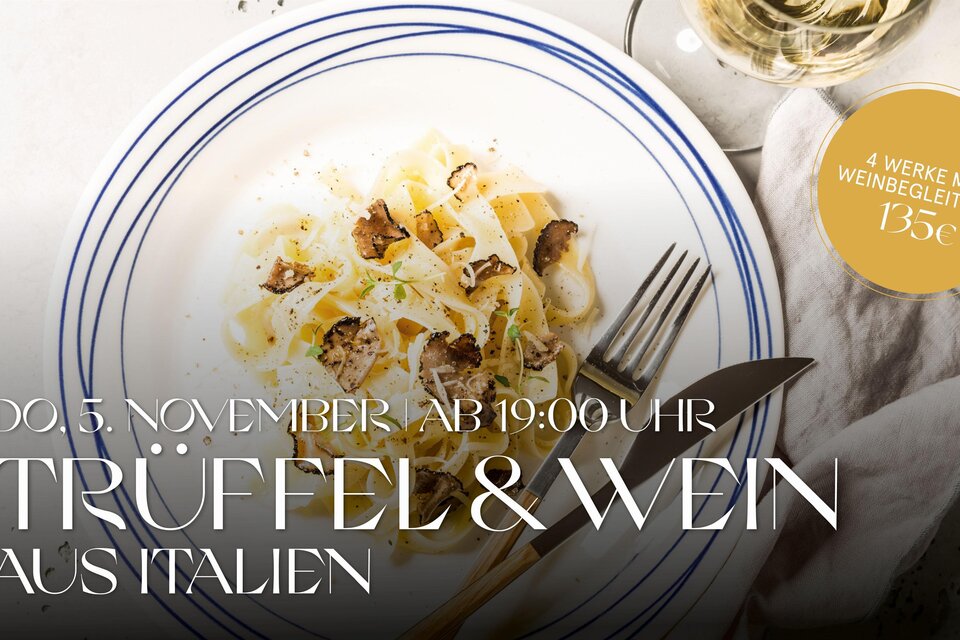 Ein Teller mit Pasta und feinem Trüffel präsentiert die hohe Kunst der Kulinarik. | © Tourismusverband Oststeiermark