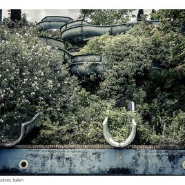 <p><p>An abandoned water park in Italy, overgrown with plants and bushes. The slides are heavily decayed and evoke memories of a time long gone. Lost Places photography by Dr. Walter Hausleitner.</p></p> | © Dr.Walter Hausleitner