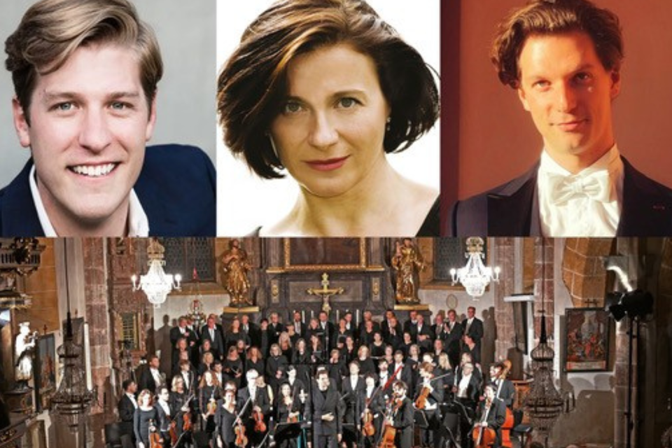 <p>Ein Festivalplakat für das Beethoven plus Festival 2026. Es zeigt die beiden Solisten, den Dirigent und den Chor | © Beethoven Plus Festival