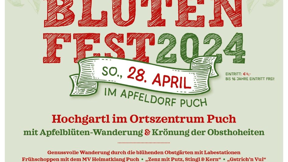 Festprogramm_Blütenfest_Oststeiermark | © Steirische Apfelstraße