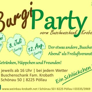 Flyer Burgi Party_BS Krobath_Oststeiermark | © Buschenschank Krobath