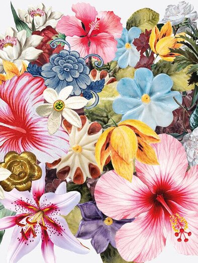 Ein buntes Blumenarrangement mit verschiedenen Arten von Blumen. Die Farben reichen von Pink über Blau bis Gelb und verleihen ein frisches, lebendiges Gefühl. | © grafprom