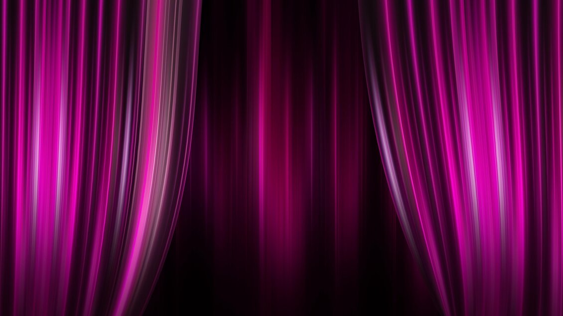 Ein stilvoller Hintergrund mit pinkfarbenen Vorhängen. Die Farben sind lebendig und fließend. | © pixabay.com