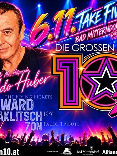 Poster mit Informationen über die Stargäste und spezielle Angebote wie Showgirls, Taxitänzer und Special Drinks. | © Binna Event Management e.U.