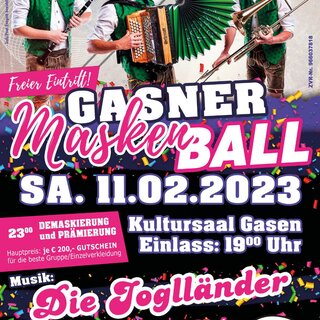 Plakat_Gasner Maskenball_Oststeiermark_FlyGwy | © Freizeitverein FlyGwy