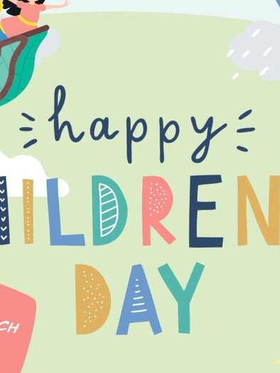 <p>A colorful poster for Children's Day featuring happy children and a rainbow. The text informs about the event every first Wednesday of the month from 3:00 p.m. to 5:00 p.m.</p> | © Evangelische Pfarre Bad Aussee