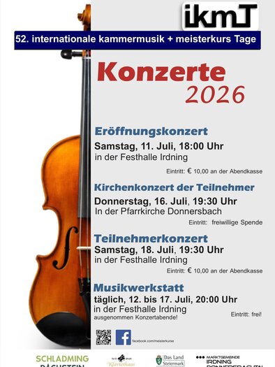 Plakat ikmT 2026 | © Marktgemeinde Irdning-Donnersbachtal