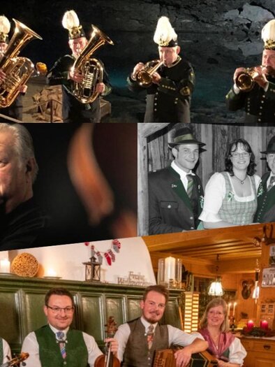 Die teilnehmenden Musikgruppen sind in einer Fotocollage zusammengefasst.  | © Privat, Stefan Huger, Ingrid Wegscheider, Bernadette Steinegger