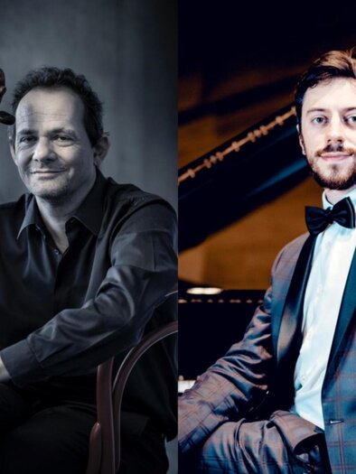 Portrait of cellist Reinhard Latzko and pianist Philipp Scheucher at the chamber music festival in Stift Rein in Styria. | © Andrej Grilx, Christian Jungwirth