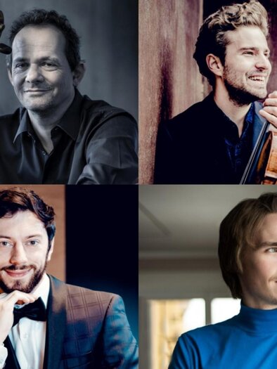 Vier Solisten beim Abschlusskonzert im Stift Rein | © Christian Jungwirth, andrej Grilc, Shirley Suarez
