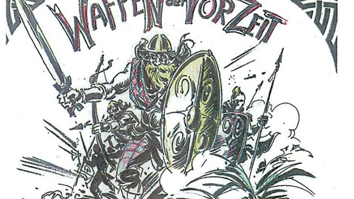 Eine Illustration von Kriegern aus der Vorzeit, die mit Schwertern und Schilden kämpfen. Die Szene vermittelt einen Eindruck von historischer Kriegsführung und Abenteuer. | © Kulmkeltendorf