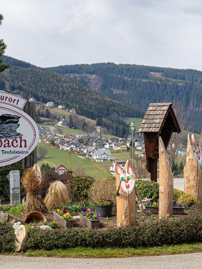 Osterhasendorf_Ortseinfahrt_Oststeiermark | © Oststeiermark Tourismus
