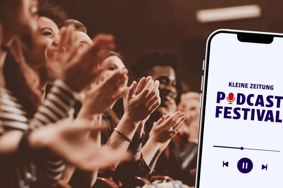 Applaudierendes Publikum beim Podcast Festival der Kleinen Zeitung im Schauspielhaus Graz. | © Kleine Zeitung