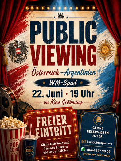 Pulblic Viewing Flyer | © Kino Gröbming