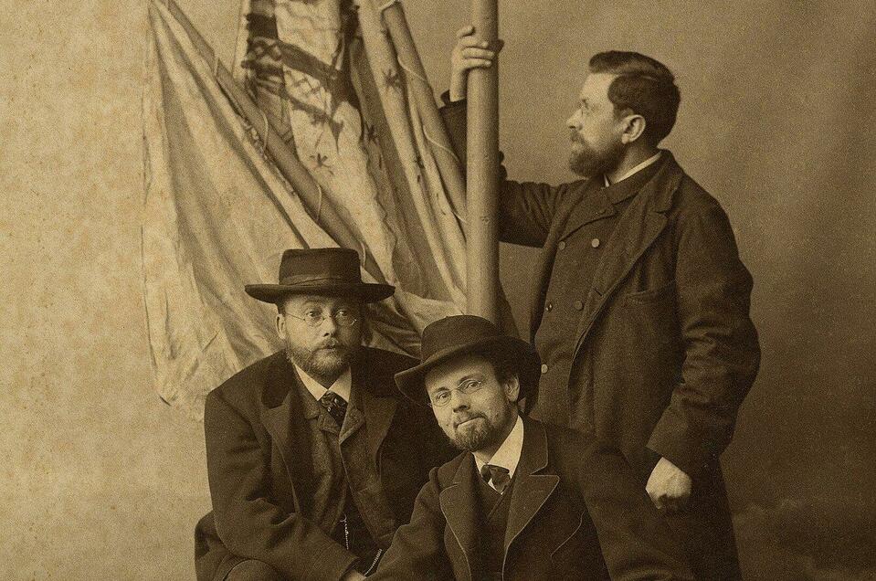 Ferdinand Österreicher, Peter Rosegger und Josef W | © Anton Mayer, 1886 in Krems, Sammlung Rosegger-Museum