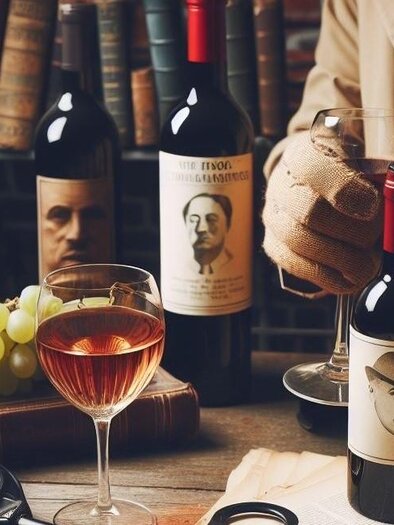 Still life with wine bottles and props for the crime city tour in Graz. | © GrazGuides