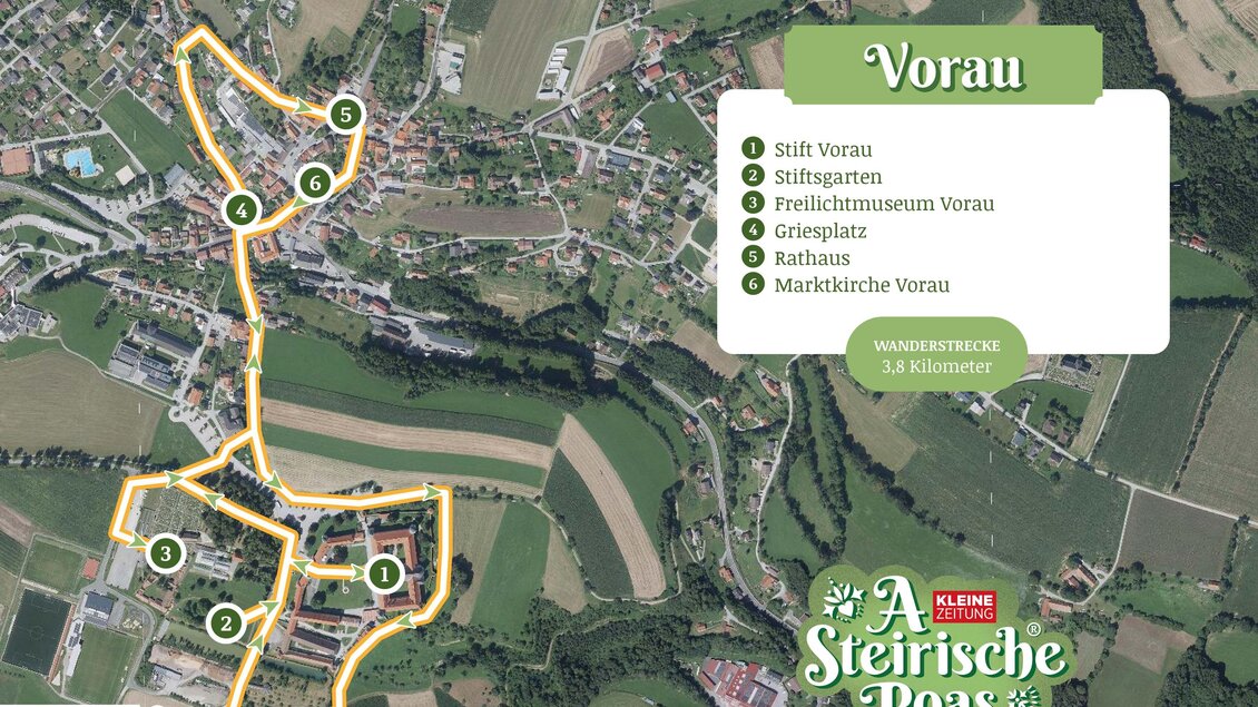 Streckenplan der Steirischen Roas in Vorau. | © A steirische Roas