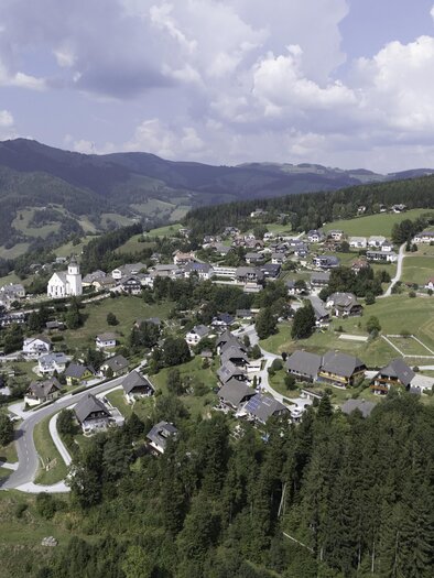 Luftansicht der Gemeinde St. Kathrein am Offenegg | © Tourismusverband Oststeiermark