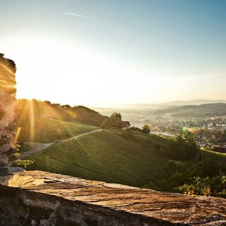 Sonnenaufgang auf der Burg Deutschlandsberg | © Schilcherland Steiermark