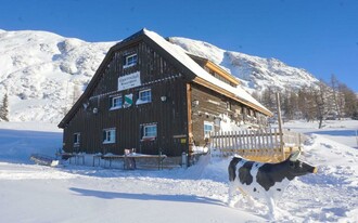 Grazerhütte in winter, Tauplitzalm