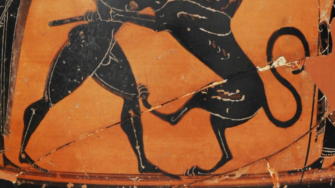 Detail eines antiken griechischen Vasenbildes | © Institut für Archäologie