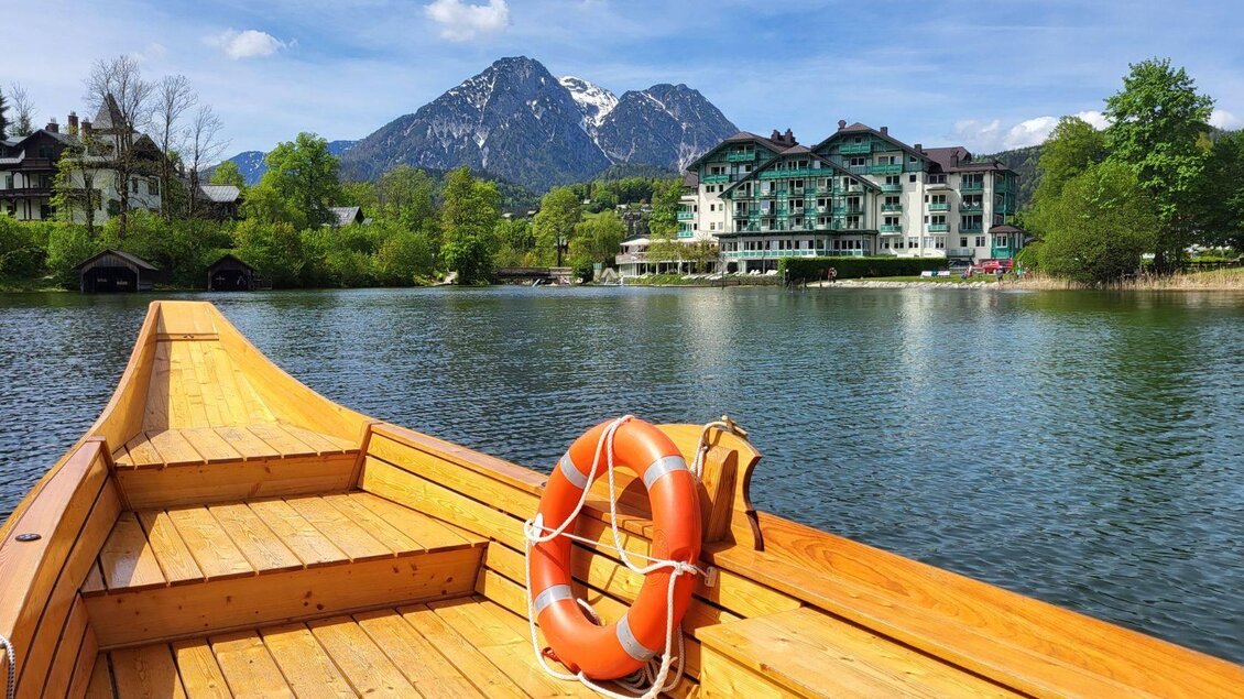 Boote Salzkammergut, Altaussee, Blick zur Seevilla | © Petra Kirchschlager