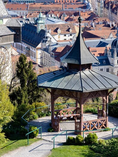 Chinesischer Pavillon am Grazer Schlossberg | © Graz Tourismus - Harry Schiffer