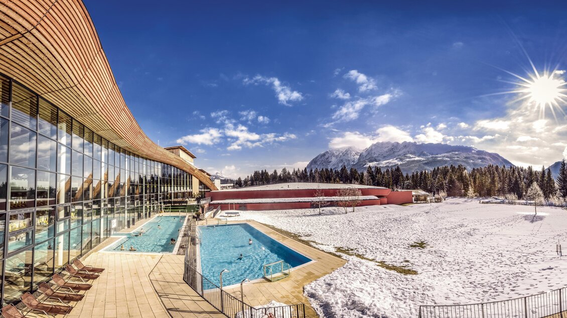 Die Grimmingtherme im Schnee | © Aldiana Salzkammergut