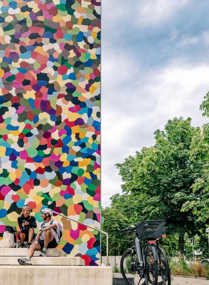 The most colorful church tower in the world in Feldbach