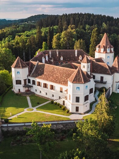 Schloss Kornberg von oben | Matthew Nelson | © Thermen- & Vulkanland