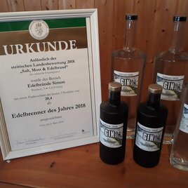 Urkunde zum Edelbrenner des Jahres 2018 | © Franz Simon