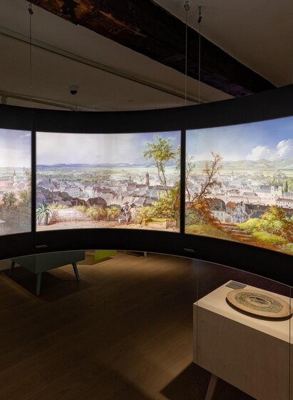 Historisches Graz-Panorama im Schlossbergmuseum | © Graz Tourismus-Harry Schiffer