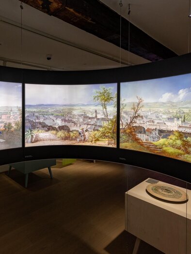 Historisches Graz-Panorama im Schlossbergmuseum | © Graz Tourismus-Harry Schiffer