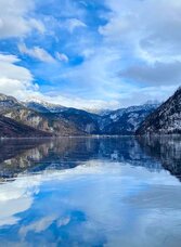 Grundlsee, zugefroren Richtung Gößl | © Bettina Scheck | Bettina Scheck | © Bettina Scheck