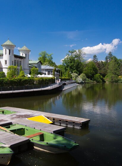 Hilmteich mit Bootssteg | © Graz Tourismus-Harry Schiffer
