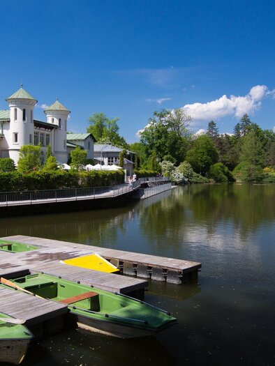 Hilmteich mit Bootssteg | © Graz Tourismus-Harry Schiffer