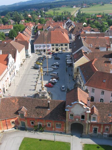 Pöllau Main_ Square aerial View_Eastern Styria | © Tourismusverband Oststeiermark