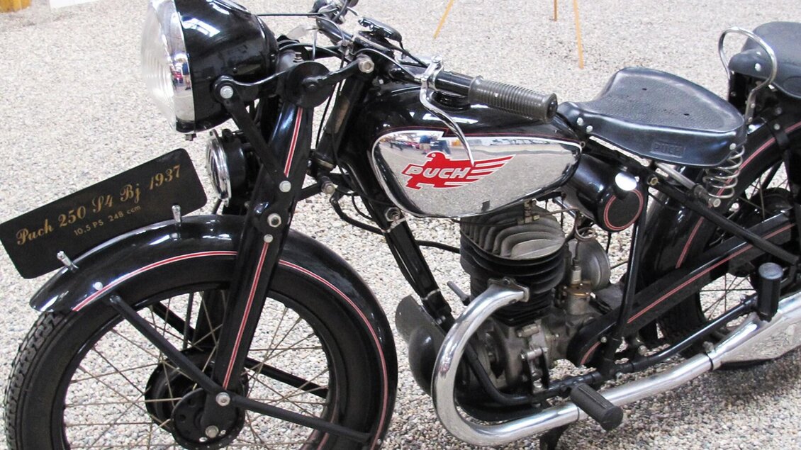 Puch 250 S4 Motorrad von 1937 im Johann Puch Museu | © Johann Puch Museum