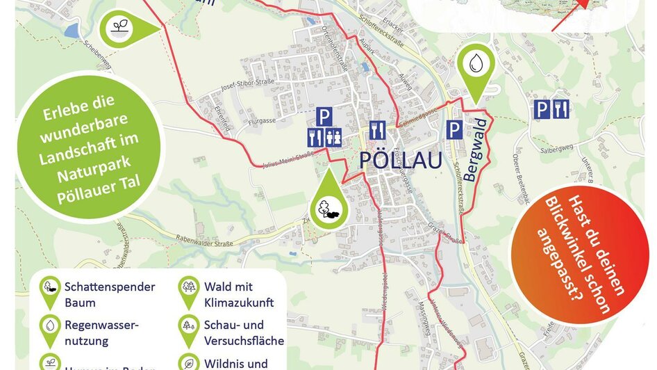 Klimazukunftsweg_Route_Oststeiermark | © KEM Naturpark Pöllauer Tal