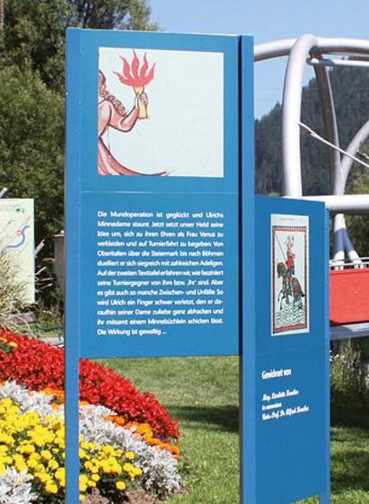 Literaturpfad-Tafel-Unzmarkt-Murtal-Steiermark | Gemeinde Unzmarkt | © Gemeinde Unzmarkt
