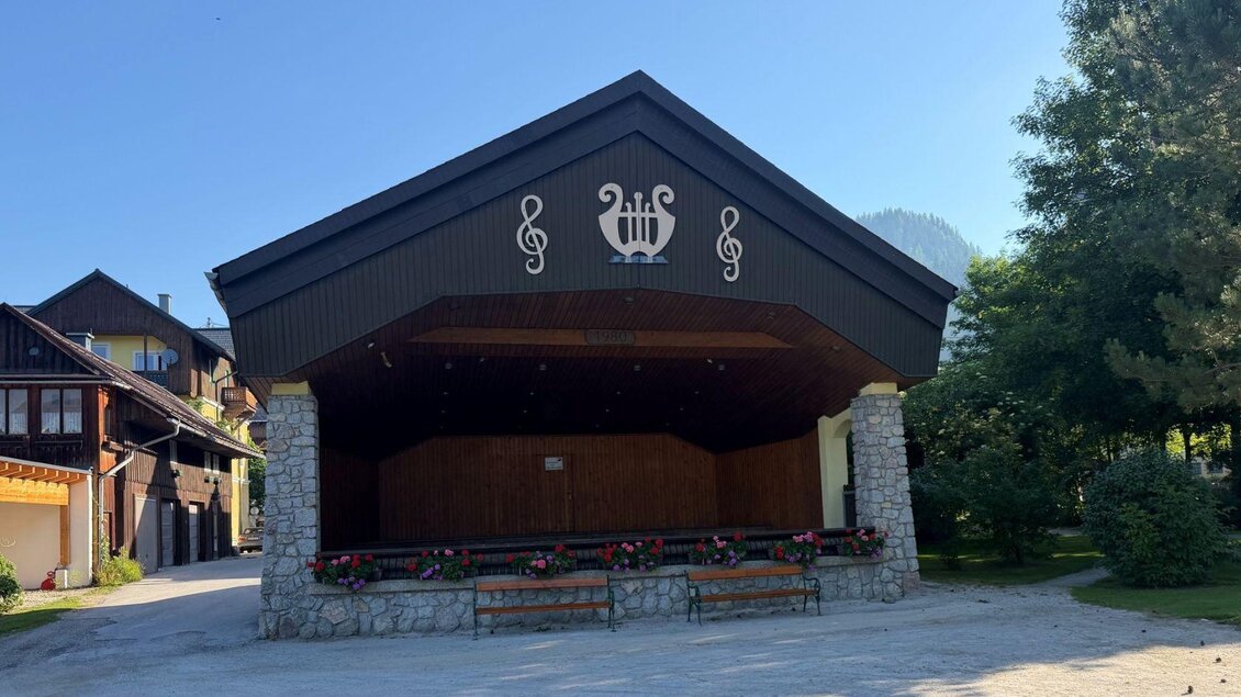 Der Musikpavillon im Kurpark Bad Mitterndorf ist in den Sommermonaten Veranstaltungsort für viele Konzerte. | © Gemeinde Bad Mitterndorf, www.gemeinde.bad-mitterndorf.at